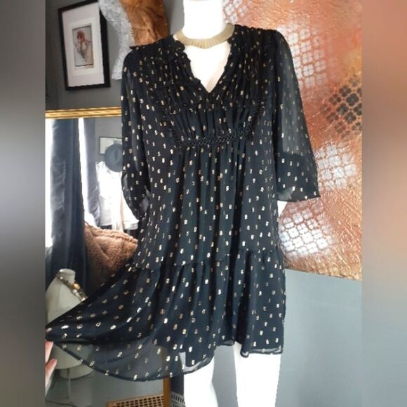 Zara Voluminous Chiffon Mini Dress - Picture 1 of 13